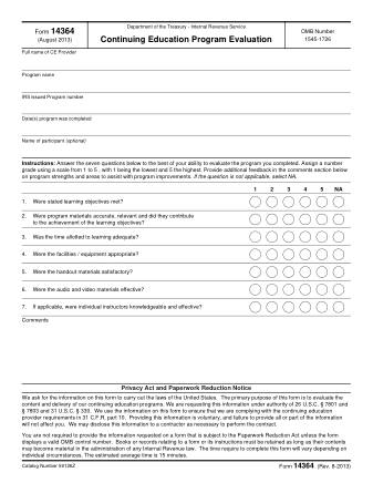 IRS Form 14364