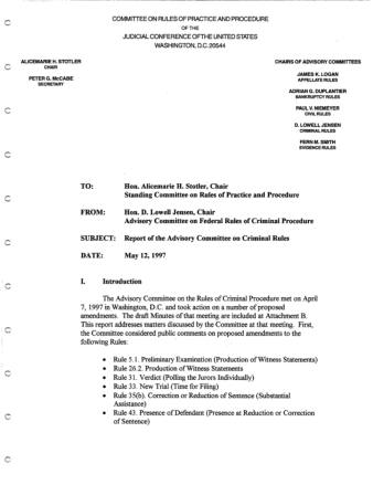 US Courts Form CR5 1997