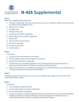 USCIS Form N-426SUPP