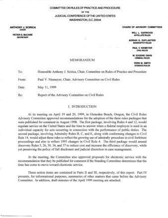 US Courts Form CV05 1999