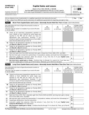 IRS Form 1040SD