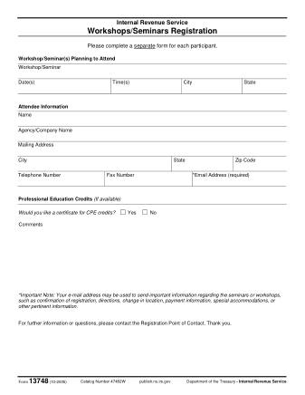 IRS Form 13748
