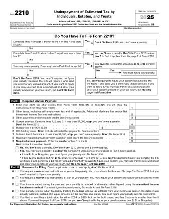 IRS Form 2210
