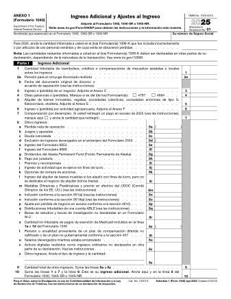 IRS Form 1040S1S