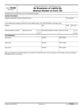 IRS Form 15105