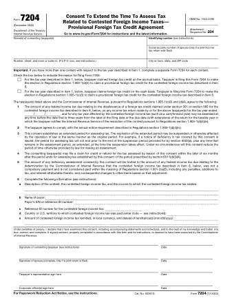 IRS Form 7204