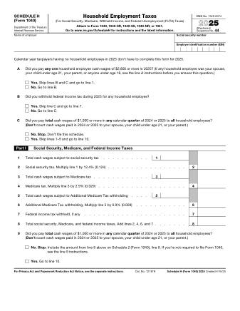 IRS Form 1040SH