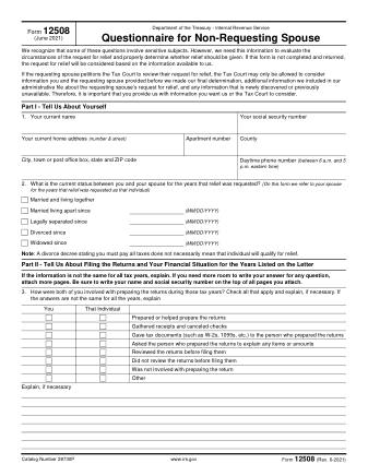 IRS Form 12508
