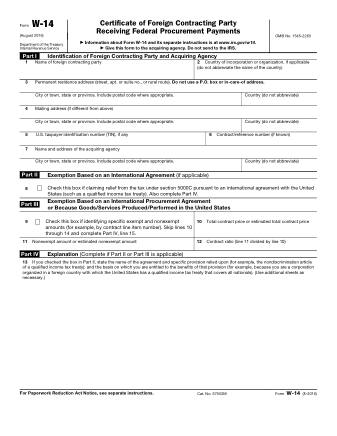 IRS Form W14