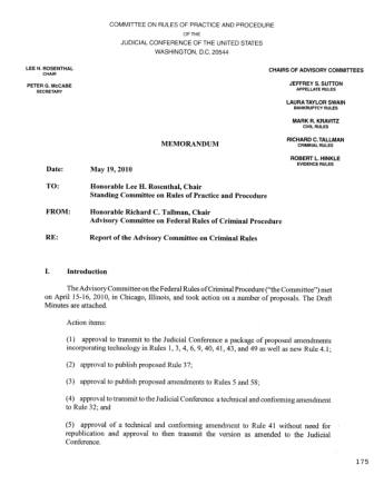 US Courts Form CR05 2010