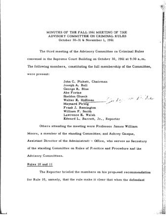 US Courts Form CR10 1961 MIN