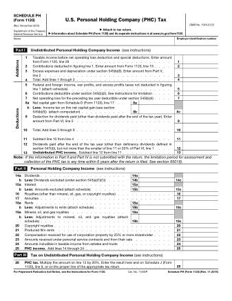 IRS Form 1120SPH