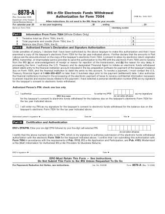 IRS Form 8878A