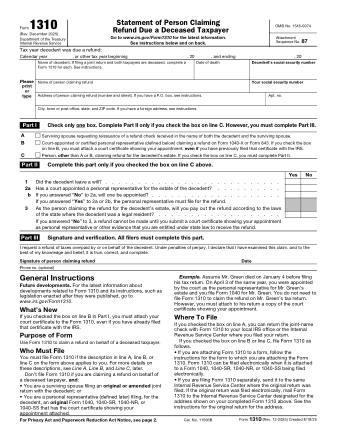 IRS Form 1310