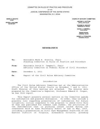 US Courts Form CV12 2011