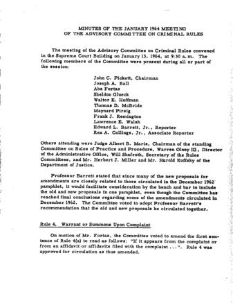 US Courts Form CR01 1964 MIN