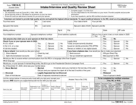 IRS Form 13614C