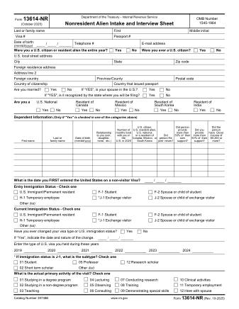 IRS Form 13614NR