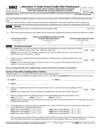 IRS Form 8862