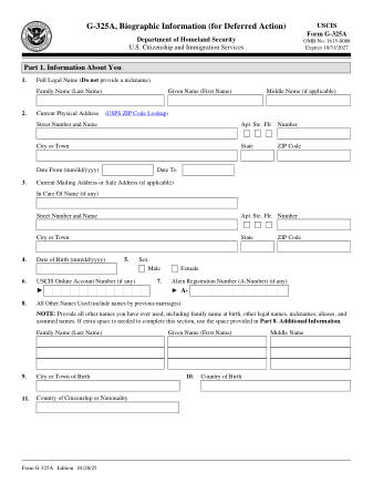 USCIS Form G-325A