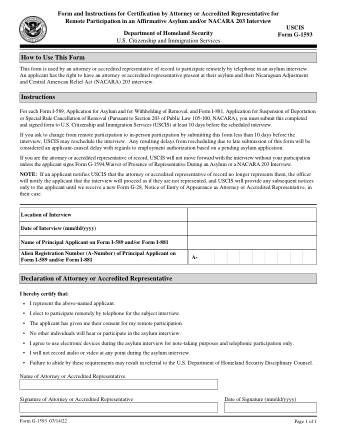 USCIS Form G-1593