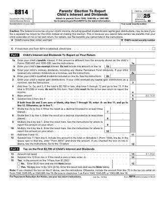 IRS Form 8814