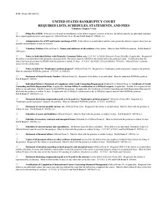 US Courts Form B 200