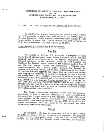 US Courts Form CR07 1986