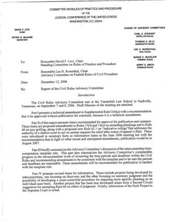 US Courts Form CV12 2006