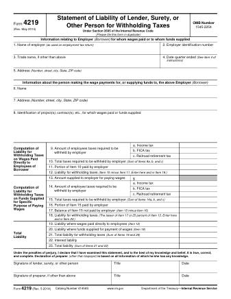 IRS Form 4219