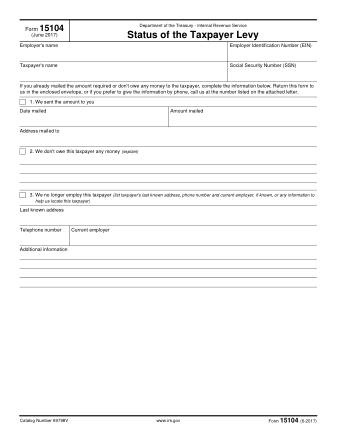 IRS Form 15104