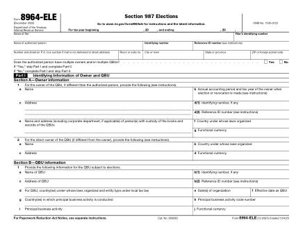 IRS Form 8964ELE