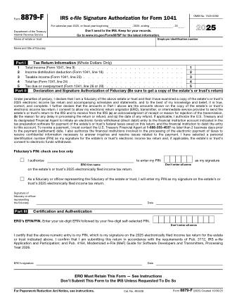 IRS Form 8879F