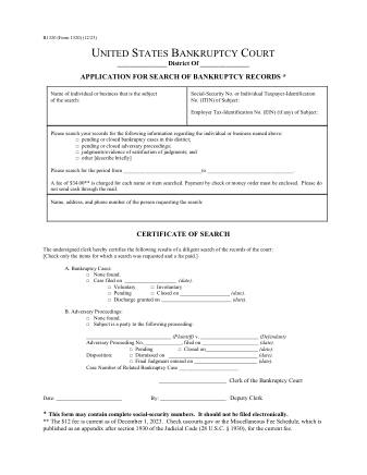 US Courts Form FORM 1320 1