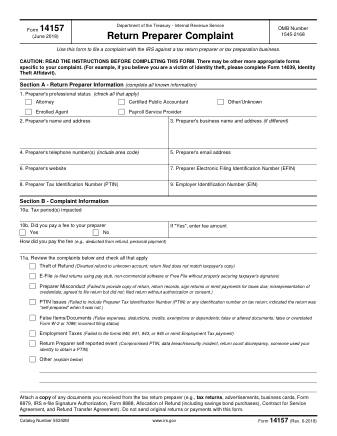 IRS Form 14157
