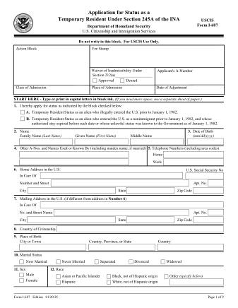 USCIS Form I-687