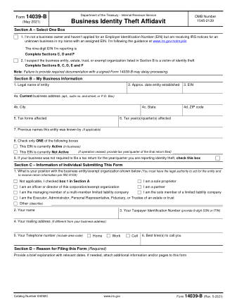 IRS Form 14039B