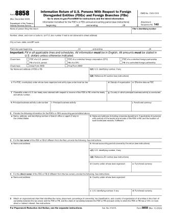 IRS Form 8858