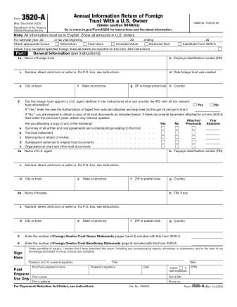 IRS Form 3520A