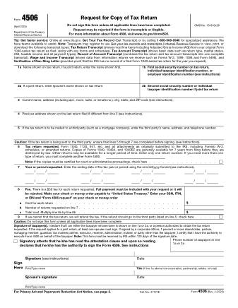 IRS Form 4506