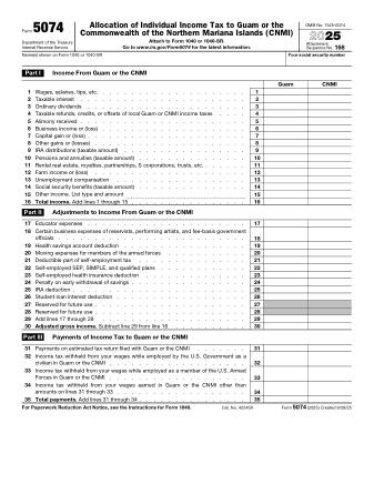 IRS Form 5074