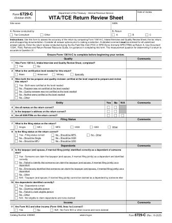 IRS Form 6729C