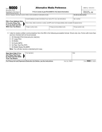 IRS Form 9000