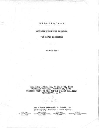 US Courts Form CV10 1943 MIN VOL3