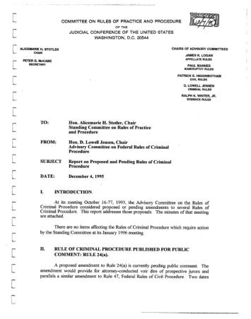 US Courts Form CR12 1995