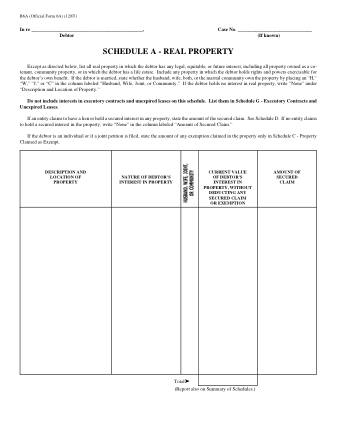 US Courts Form B 006A 1207F