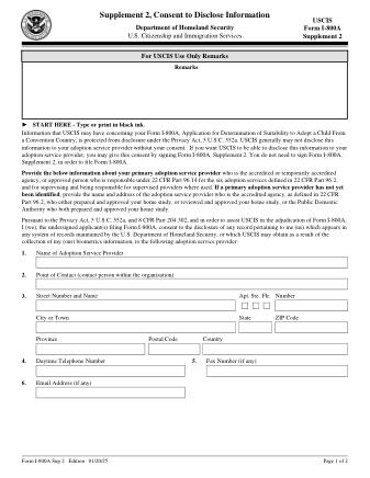 USCIS Form I-800ASUP2