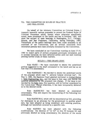 US Courts Form CR07 1982