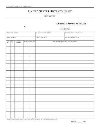 US Courts Form AO187