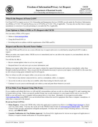 USCIS Form G-639